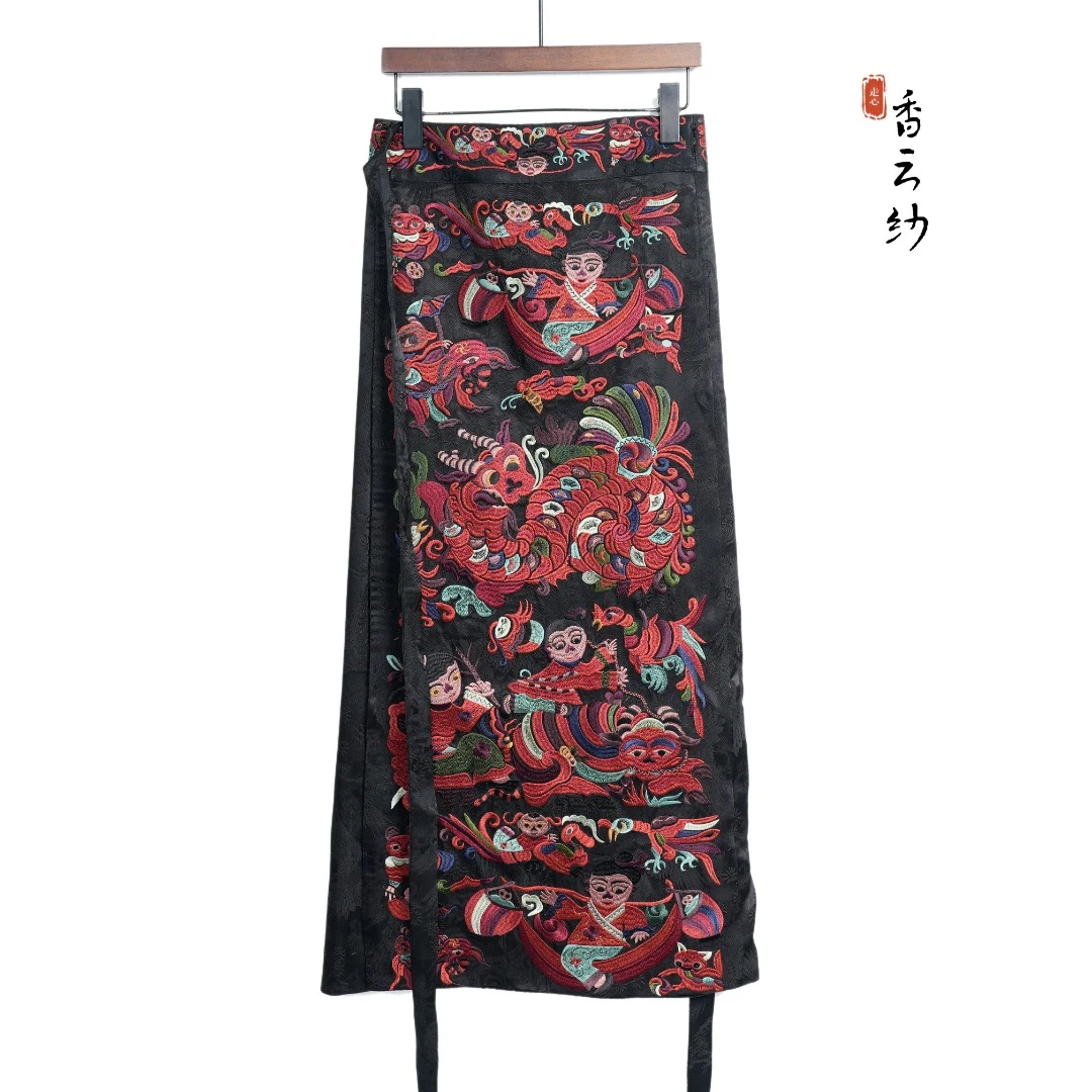 【香云走心】非遗龙宝宝系列 香云纱半裙24ZS104