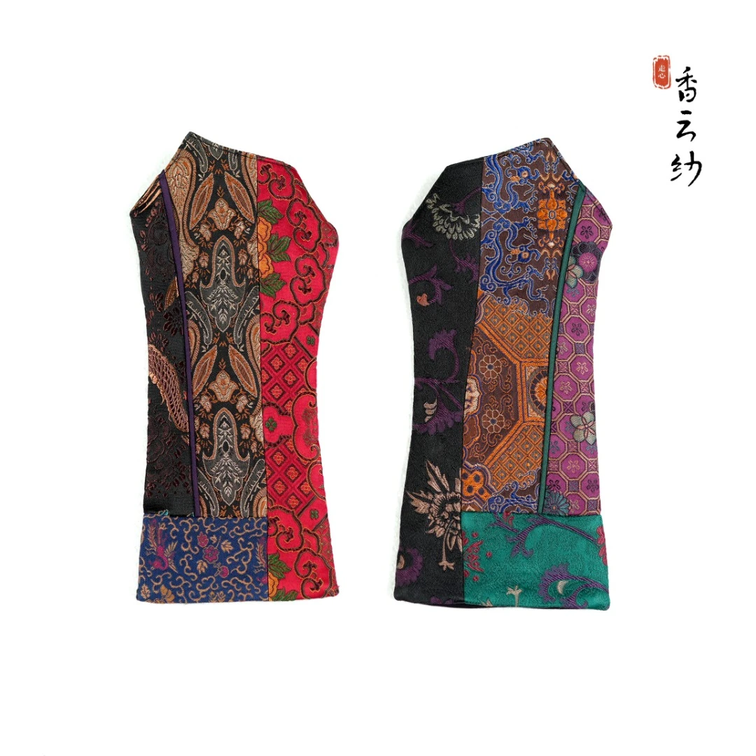 【走心非遗】香云纱袖套23Z06402复古民族风印花桑蚕丝高档时尚