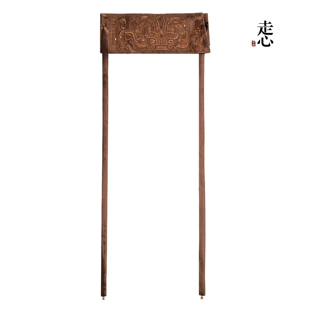 【走心非遗】青铜咖金苗绣腰封24Z35701