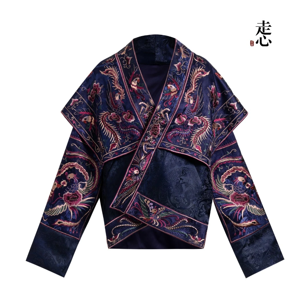 【走心非遗】百鸟朝凤苗绣外套24ZX8060