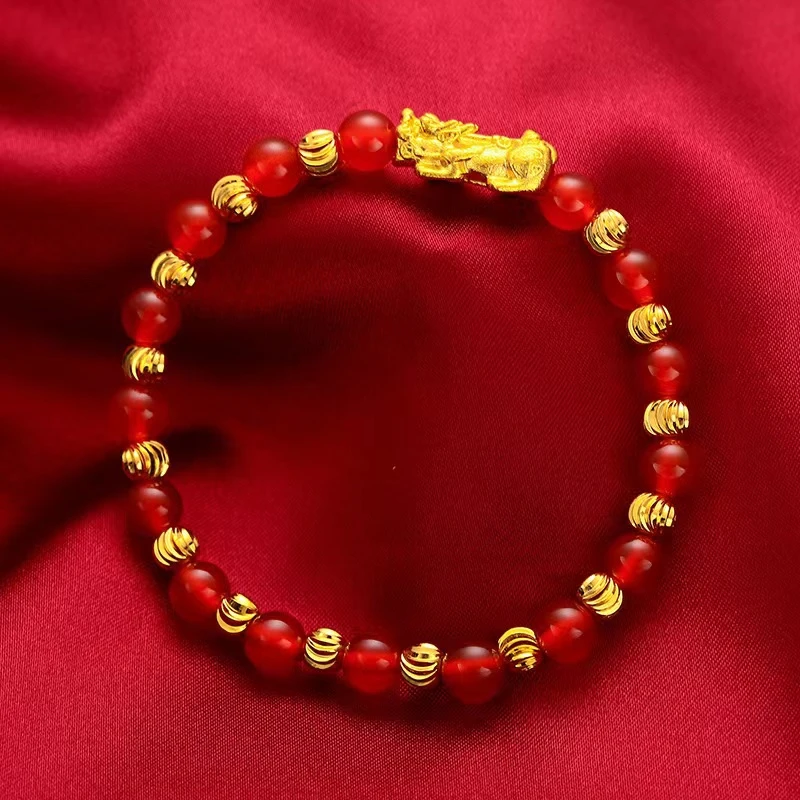 合金手链 （女式貔貅手链）精工高仿手工制作时尚大气潮流经典女款