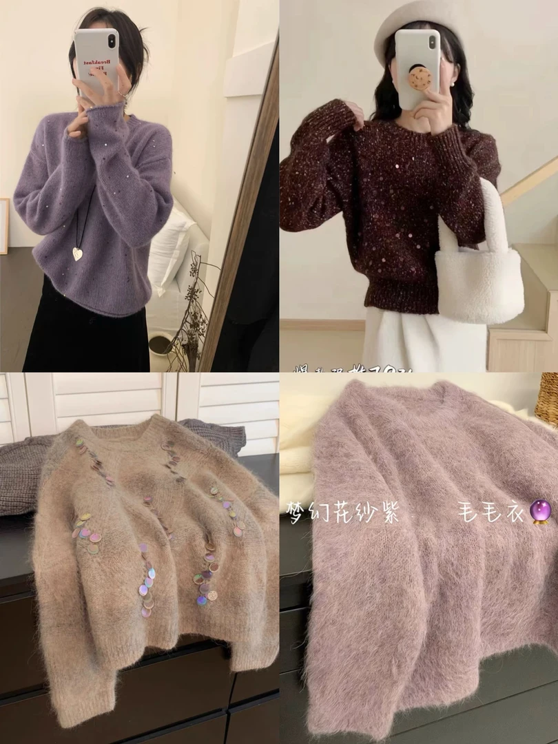 【梦一羊绒】2024毛衣针织衫气质时尚百搭洋气冬季慵懒风集合链接