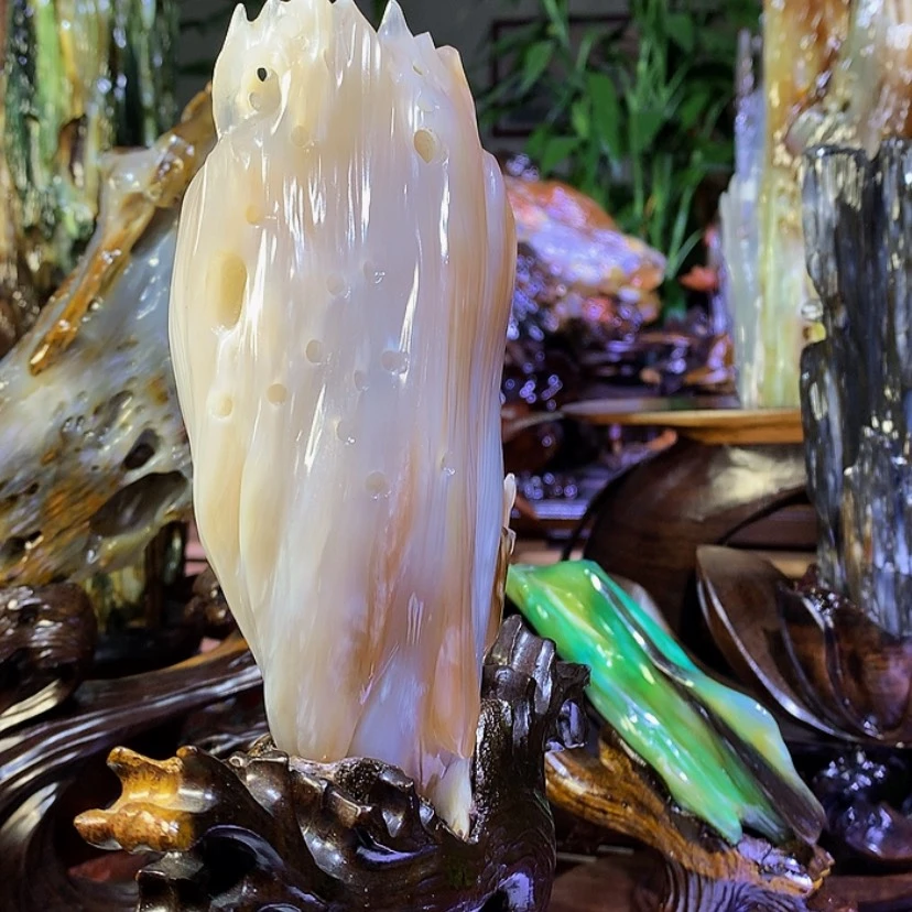 【闪购商品】硅化玉（树化玉）珠宝奇石未镶嵌春*