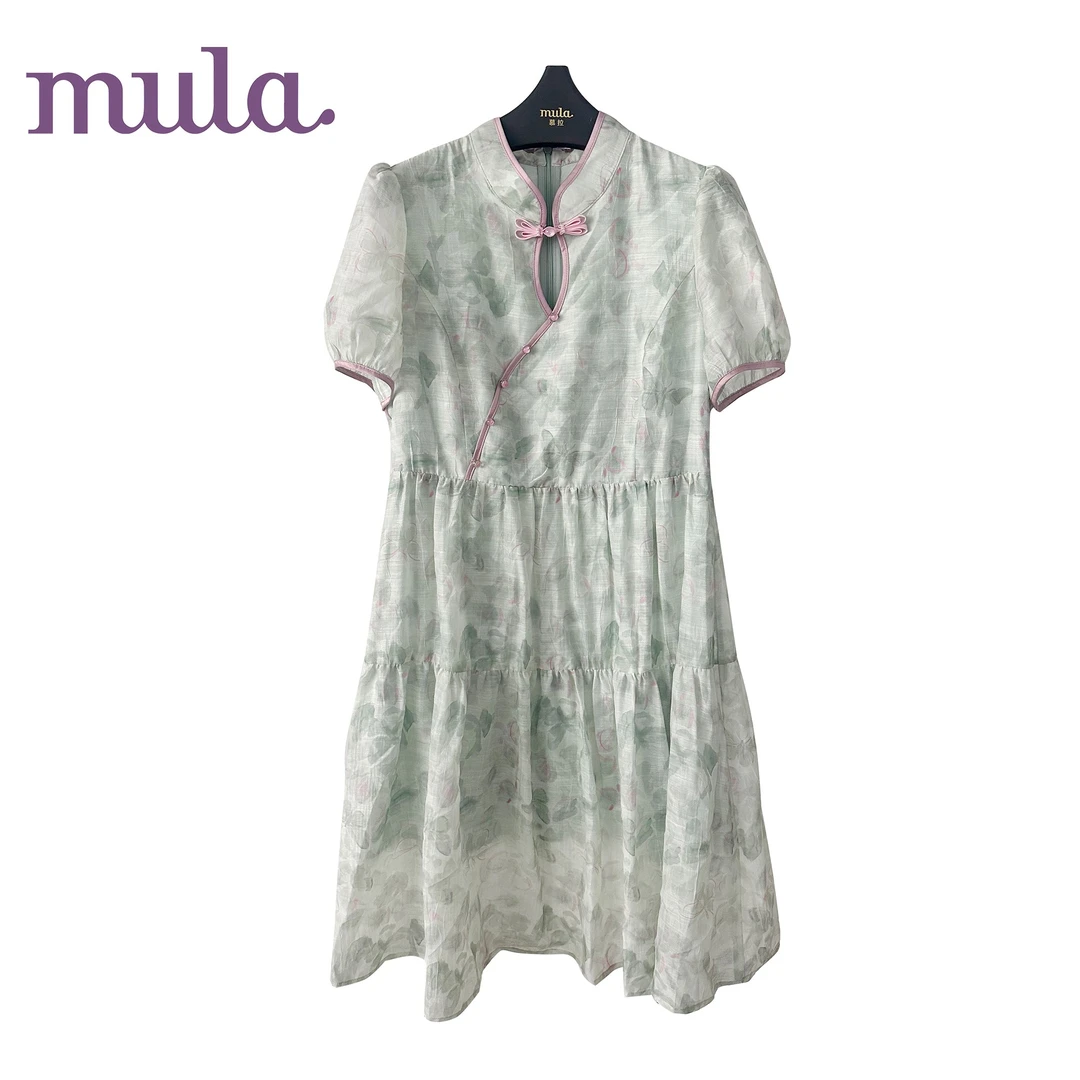 【小余专属】慕拉夏装新款复古中国风显瘦短袖连衣裙M4210L512