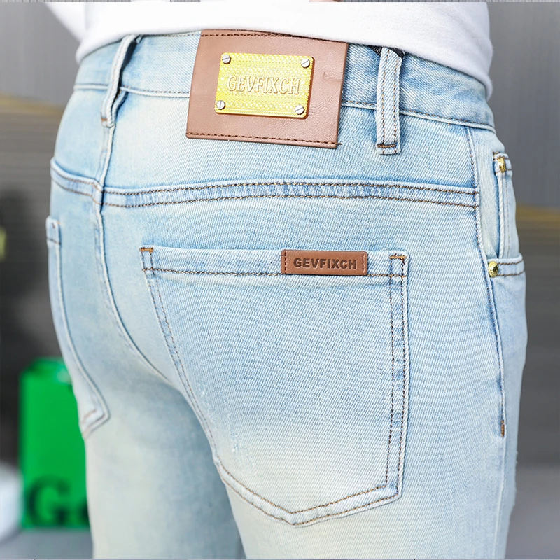 【*匠心品质】新款高端时尚潮流修身弹力男士休闲百搭蓝牛仔裤