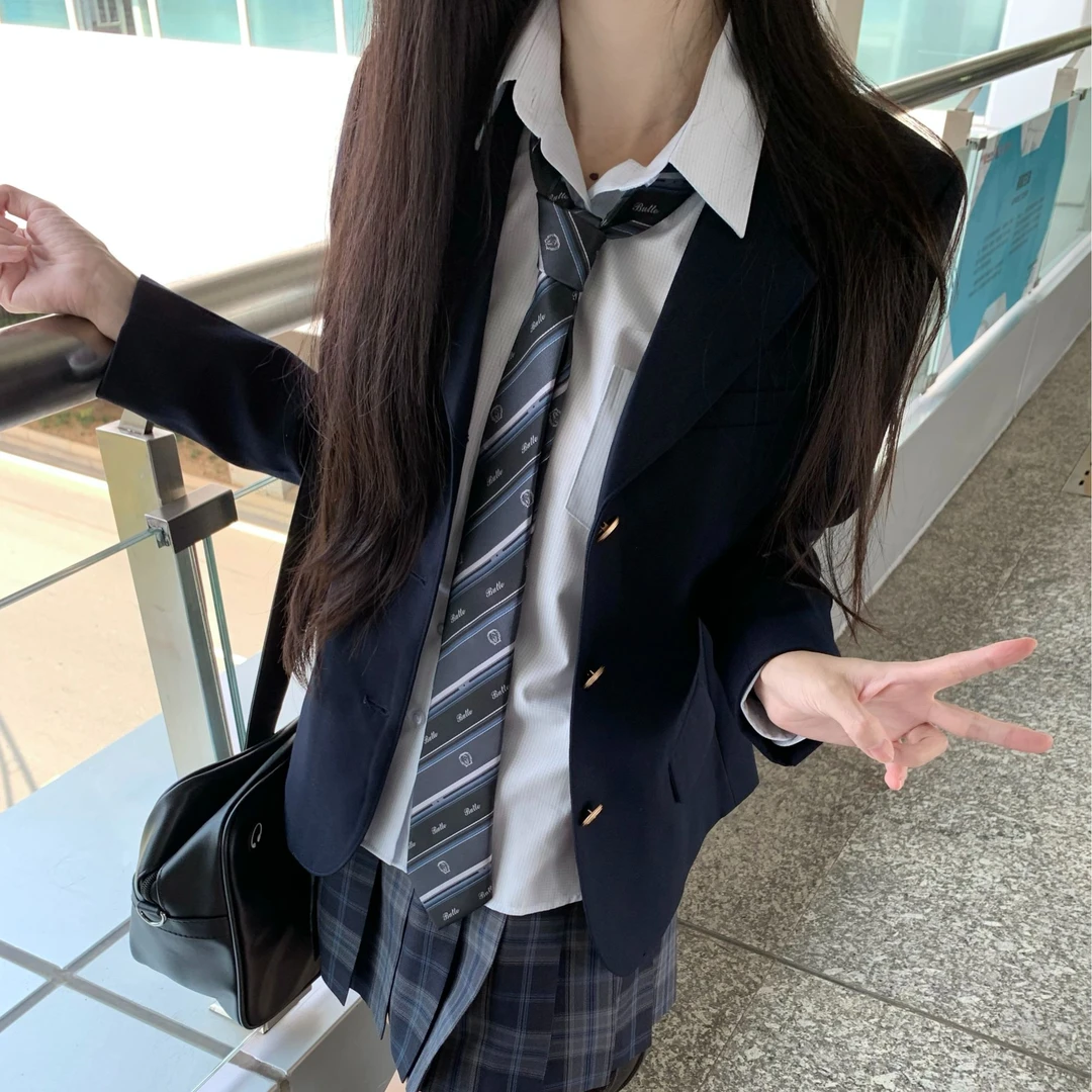 心脏地震西服JK基础显瘦西装百搭长袖学院风日系学生秋季秋冬