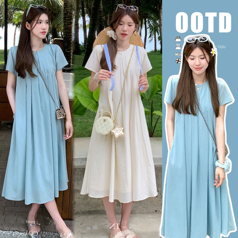 【恬恬】孕妇装夏装新款度假风休闲宽松孕妇连衣裙#867
