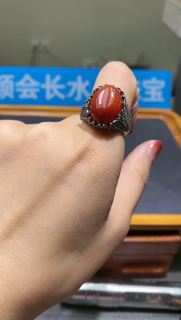 【闪购商品】南红玛瑙戒指未镶嵌910