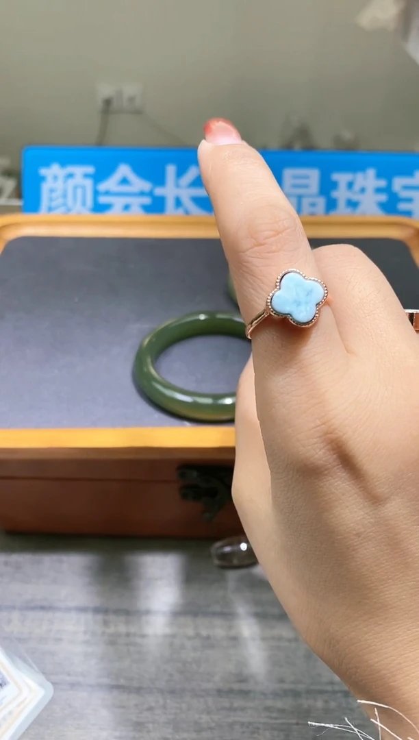 【闪购商品】针钠钙石（海纹石）戒指未镶嵌608