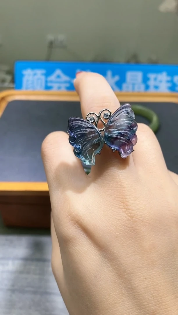 【闪购商品】萤石戒指未镶嵌610 多样性发一件