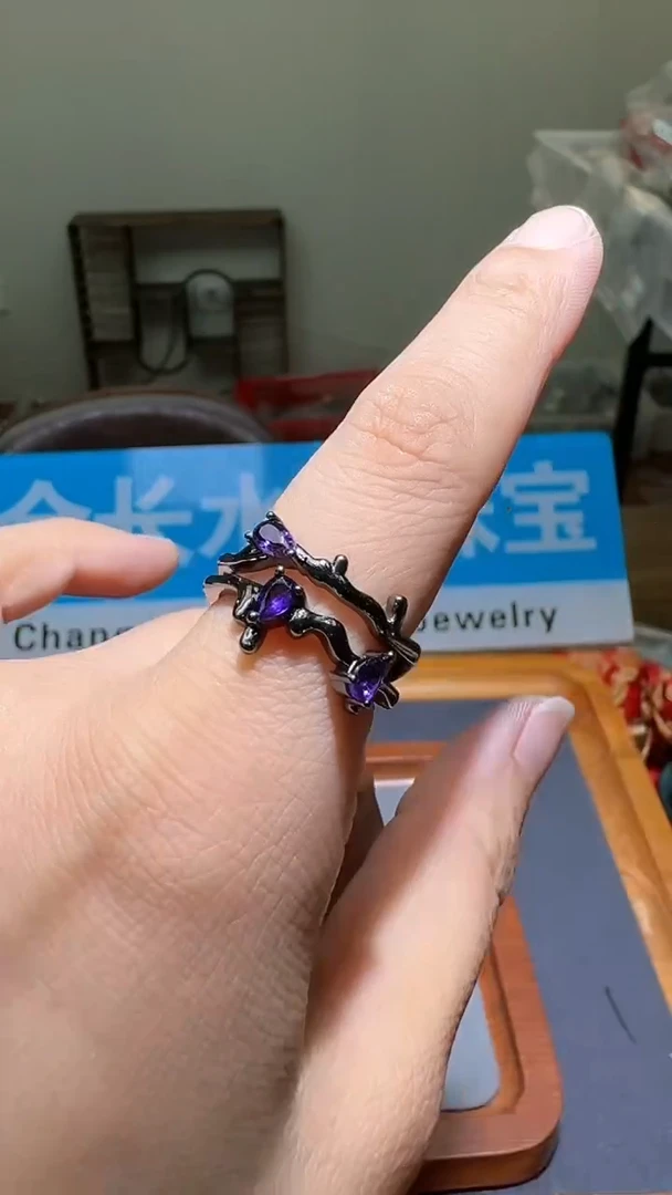 【闪购商品】水晶戒指未镶嵌583 多样性发一件