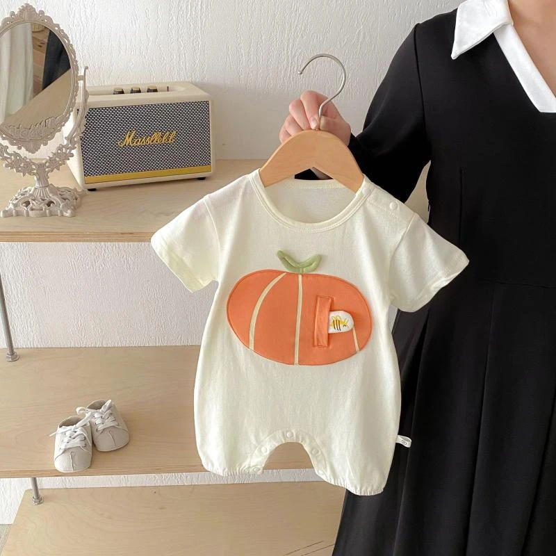 超萌婴儿卡通可爱包屁衣夏季新生儿衣服小月龄宝宝薄款超萌连体衣
