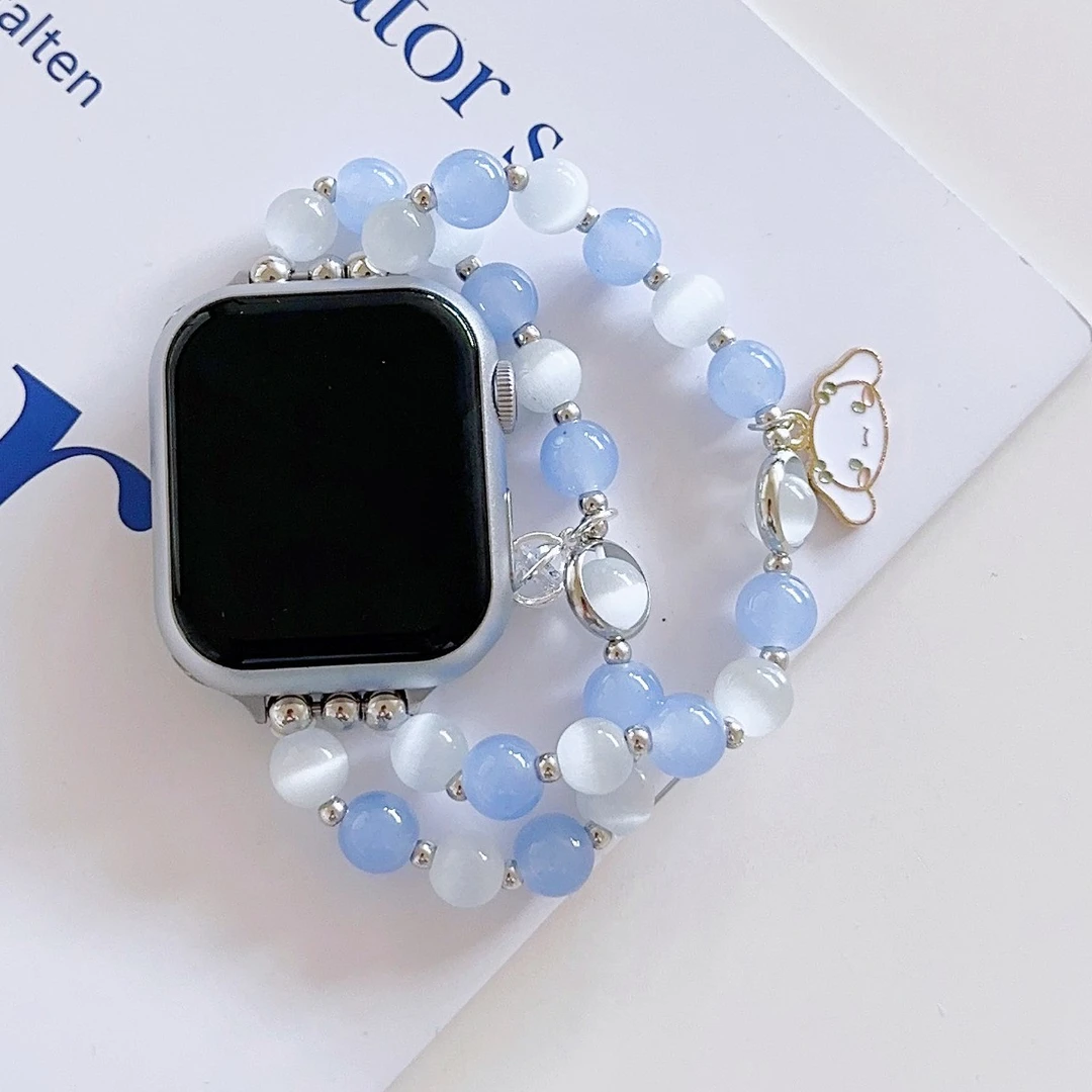 适用applewatch8表带玉桂狗韩版可爱苹果iwatch7手表带SE2表链S86
