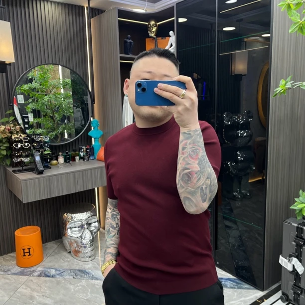 SH轻奢时尚高端男士简约净版无痕修身针织小衫 100  H6