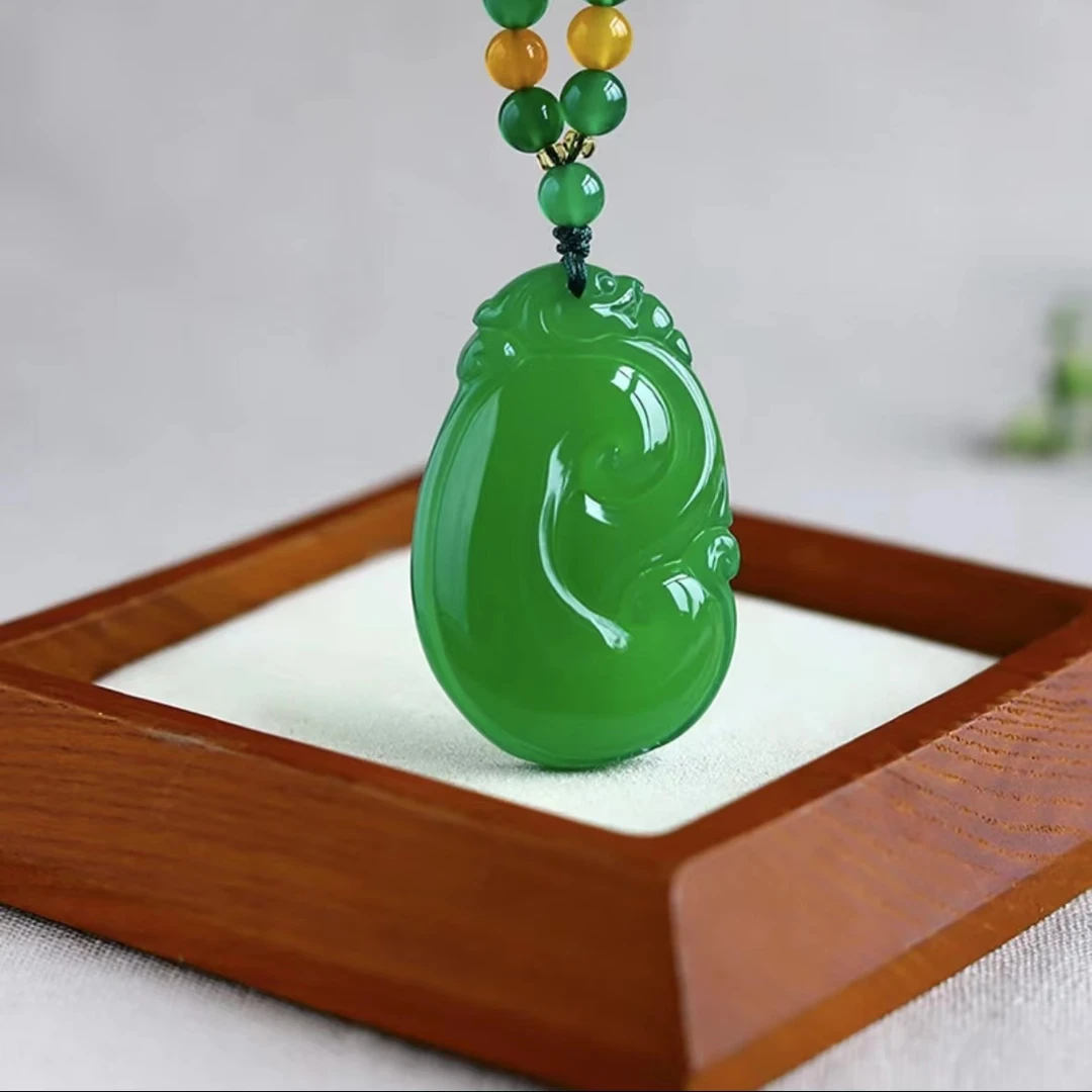 【壹壹专享】精美玉石玉髓如意吊坠【附证书+礼盒】玉髓JD008111