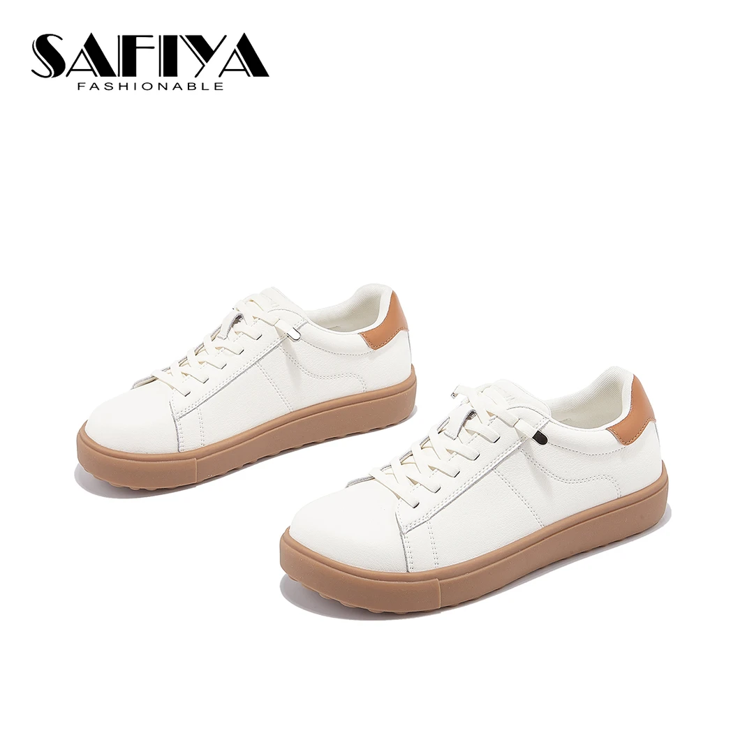 索菲娅Safiya2024秋款简约柔软舒适百搭休闲小白鞋板鞋SF43111B77