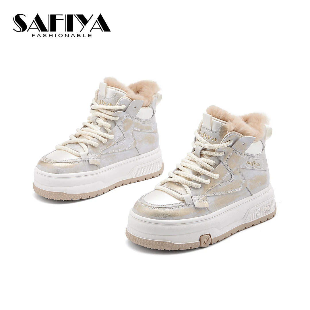 索菲娅Safiya2024冬季新款加绒保暖舒适百搭休闲雪地靴SF44118A44