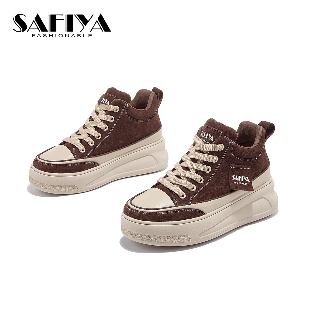 索菲娅Safiya2024秋季新款时尚百搭舒适增高厚底系带鞋SF43112B90