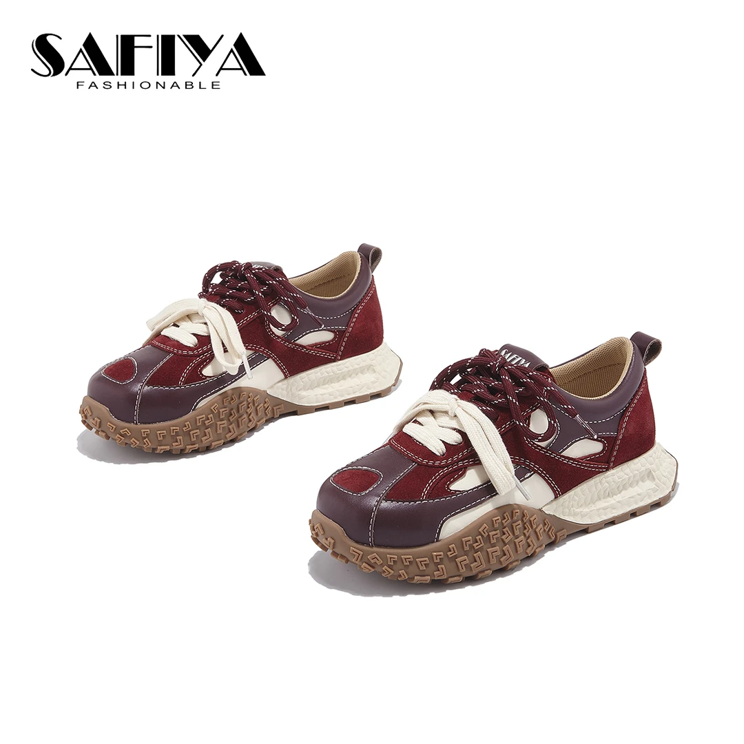 索菲娅Safiya2024新款时尚百搭休闲系带轻便运动鞋女鞋SF43111D69