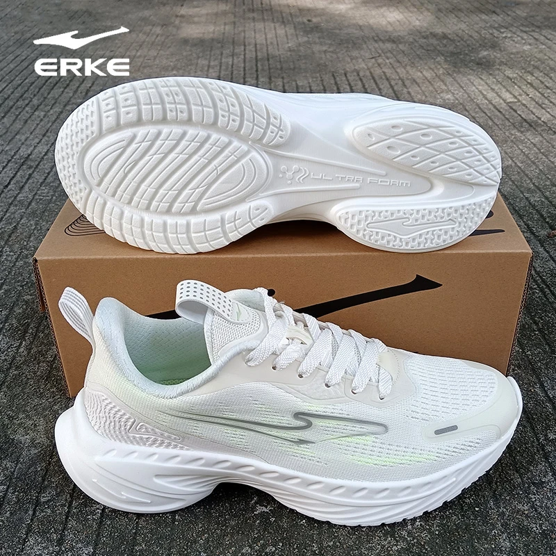 erke/鸿星尔克男士减震跑步鞋时尚轻便夏季透气网面舒适跑鞋休闲