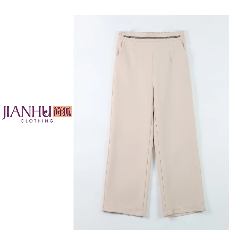 中年妈妈休闲长裤显瘦洋气中老年女装春秋直筒裤子