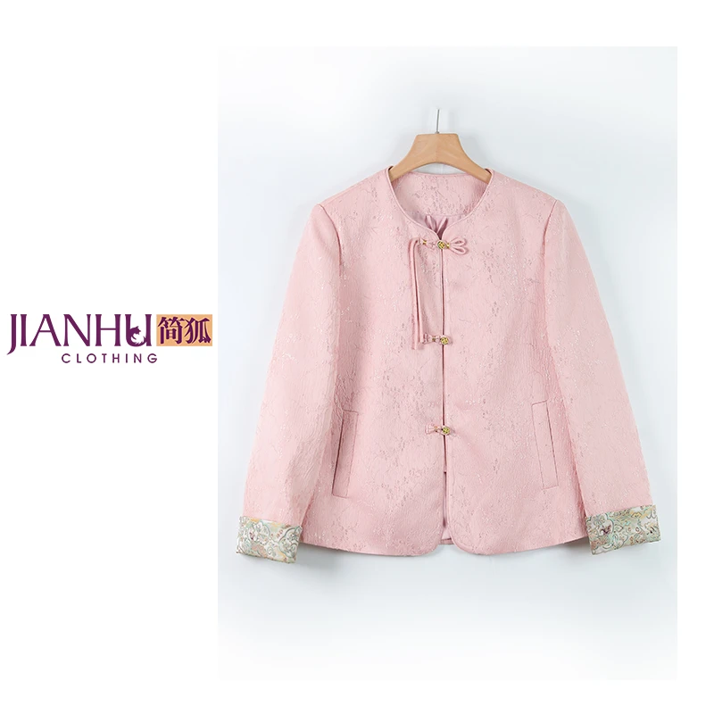 中年妈妈春装新中式国风盘扣外套2024新款洋气中老年上衣服