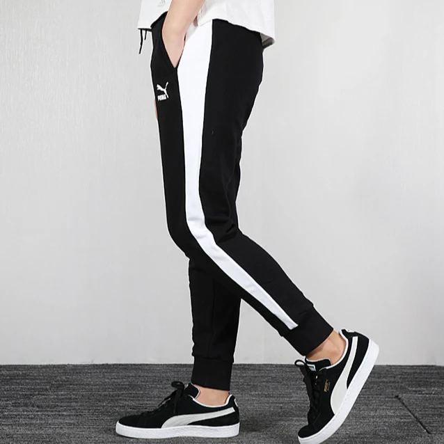 PUMA/彪马女款休闲运动百搭腰抽绳时尚收脚时尚长裤 595882-01