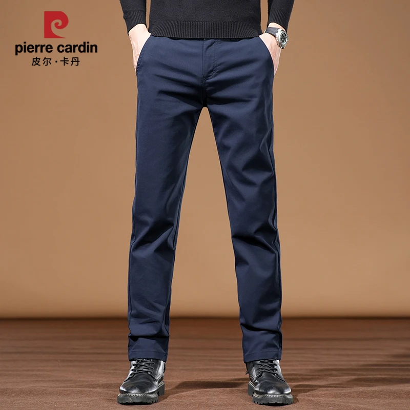 皮尔卡丹-春夏款直筒休闲裤微宽松舒适裤子高端轻奢百搭商务-321
