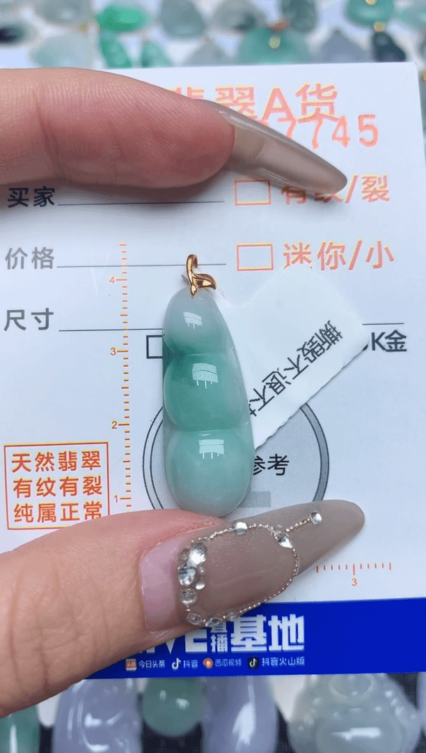 【闪购商品】翡翠颈饰18K金镶嵌8674635434564