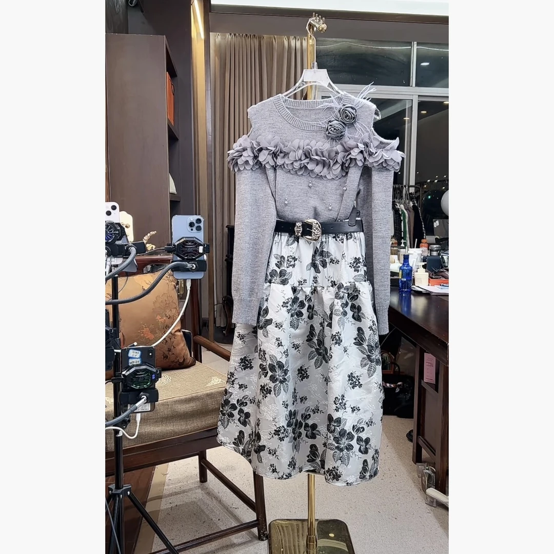 芙娜妮轻奢秋冬新款法式优雅气质套装复古显瘦名媛女装F2432592