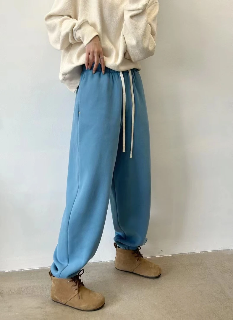 【深圳TY女装】 冬季新款 加绒加厚时尚松紧腰显瘦休闲裤女