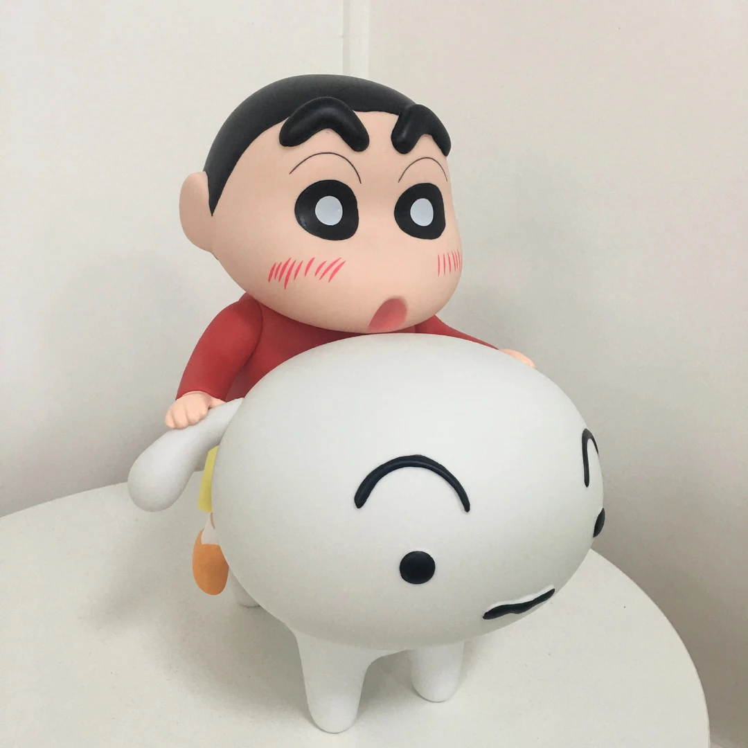 新品蜡笔小新动漫手办1比1小新骑小白摆件卡通礼物装饰品