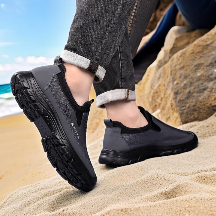 2024秋季新款男士休闲防滑软底鞋老北京布鞋中老年春秋低帮轻便鞋