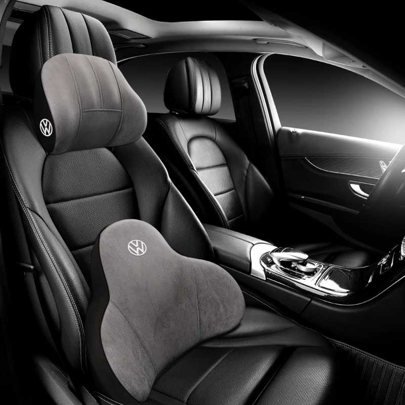 大众汽车专用抱枕朗逸宝来速腾帕萨特途观L迈腾车内高档护颈头枕