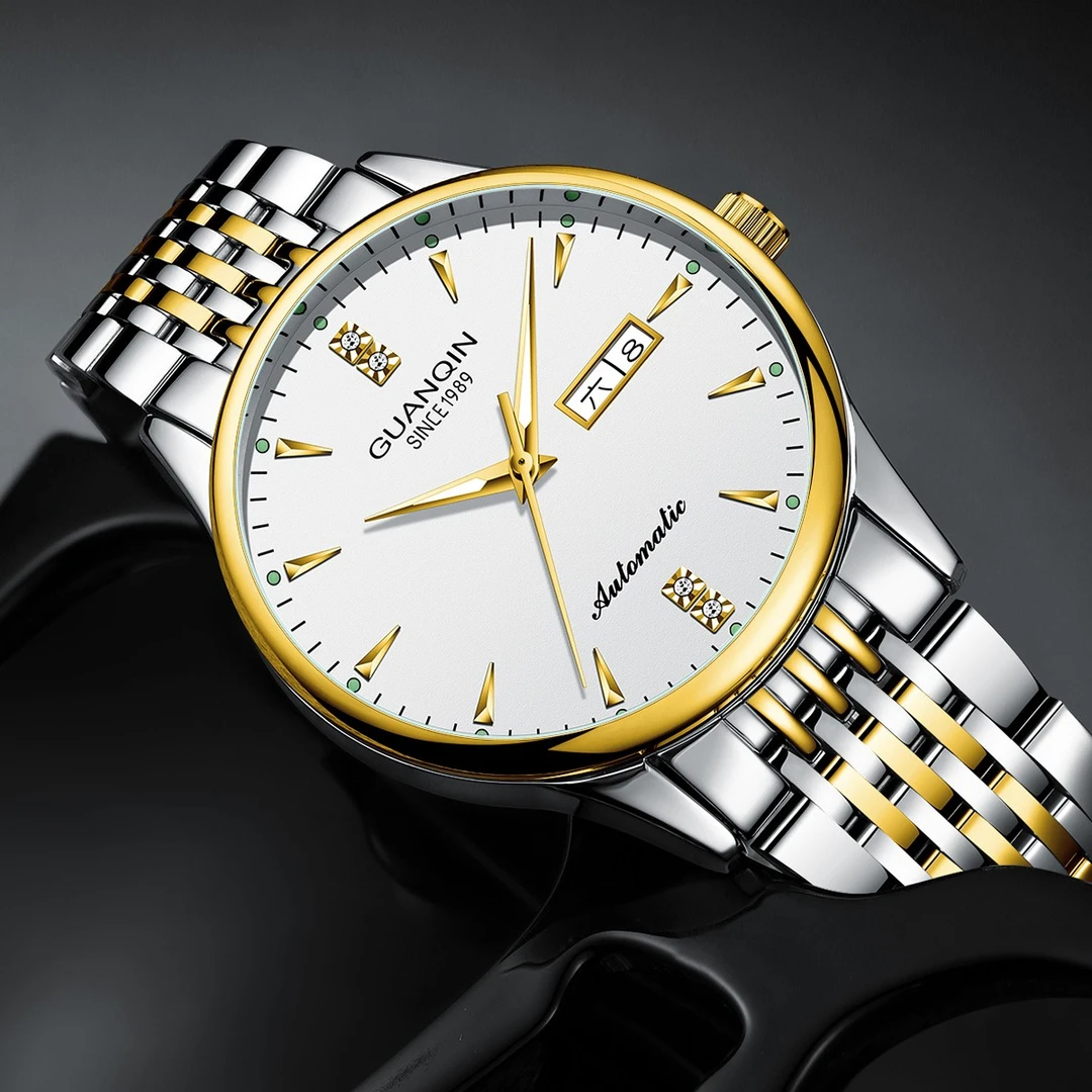 GUANQIN冠琴手表男士机械表全自动防水夜光简约商务高档男士腕表