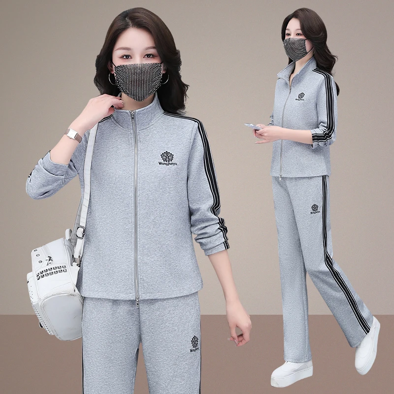 早秋款穿搭运动套装女装2025年新款初秋季休闲时尚外套卫衣阔腿裤