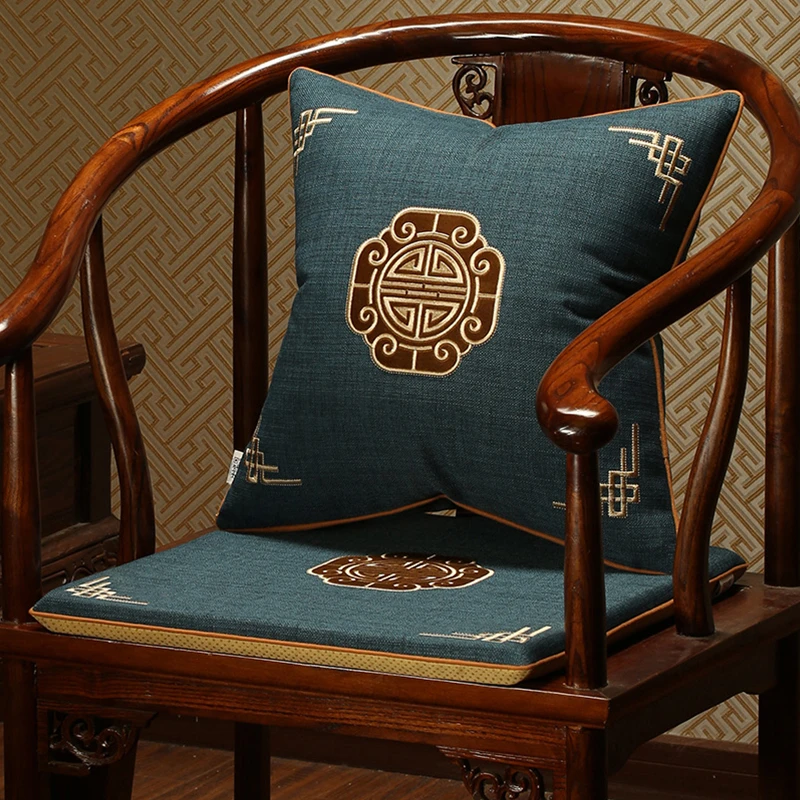红木椅子坐垫带靠背中式椅垫子茶桌椅垫实木沙发垫圈椅太师椅座垫