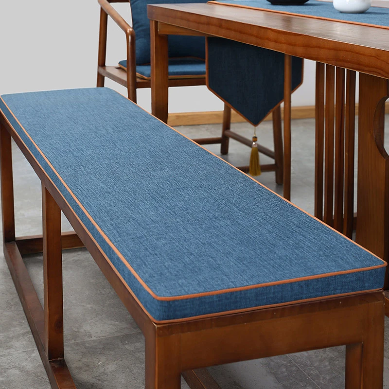 红木长凳坐垫茶桌椅垫长条凳子垫中式实木沙发座垫长板凳垫子定制