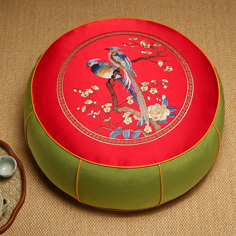 中国风布墩坐垫榻榻米地上看书蒲团垫客厅懒人沙发脚垫脚踏圆坐墩