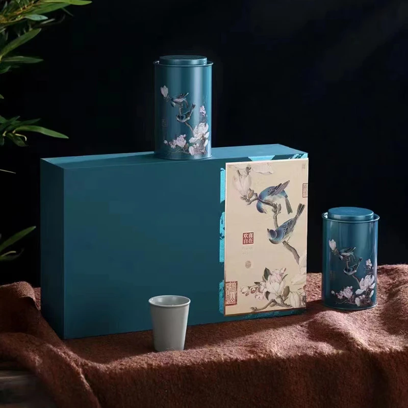 礼盒茶叶伴手礼云南大叶种古树生茶散茶茶叶礼盒2罐装