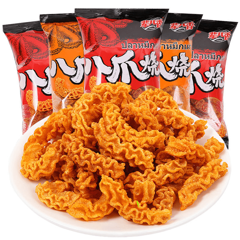 (小扬哥推荐)辈儿香麻辣八爪烧酥脆网红小吃零食儿时怀旧休闲食品