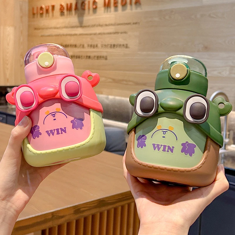 双饮保温杯吸管儿童幼儿园上学水杯可爱小学生斜挎幼儿园背带水壶