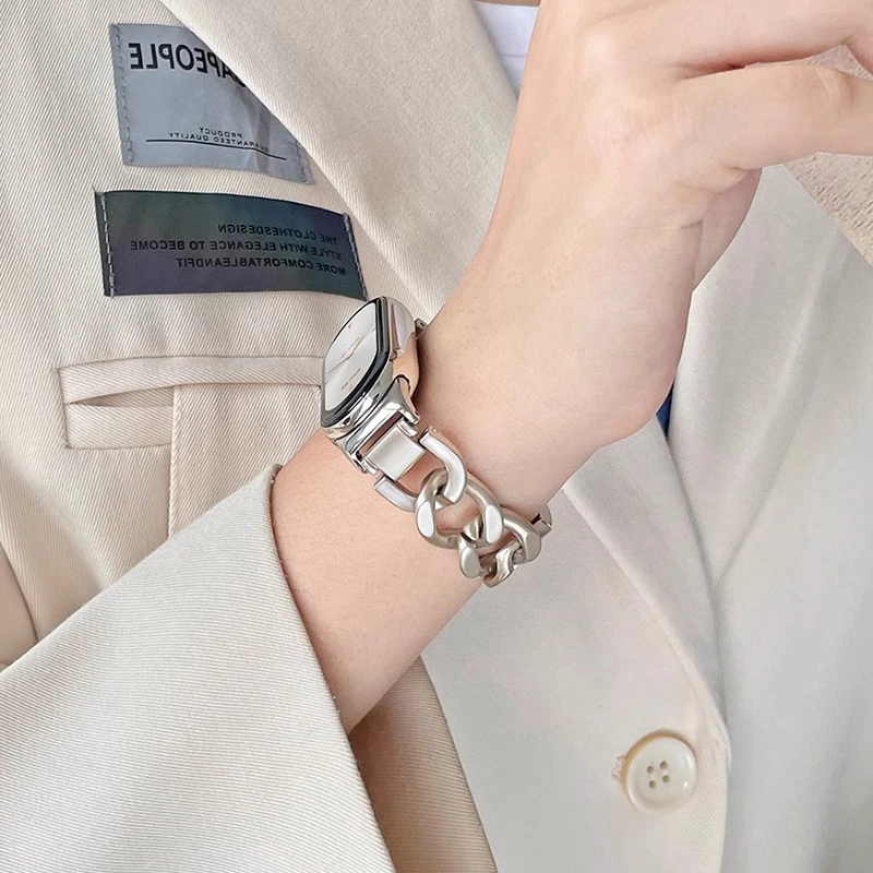 适用小米手环9/8表带nfc版腕带夏天金属星光小香风手链女生配件