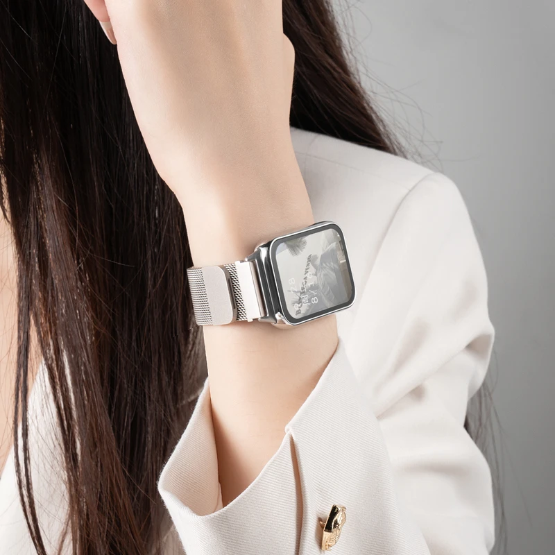 适用小米9Pro手表表带8Pro腕带八九米兰尼斯金属磁吸替换秋冬配件