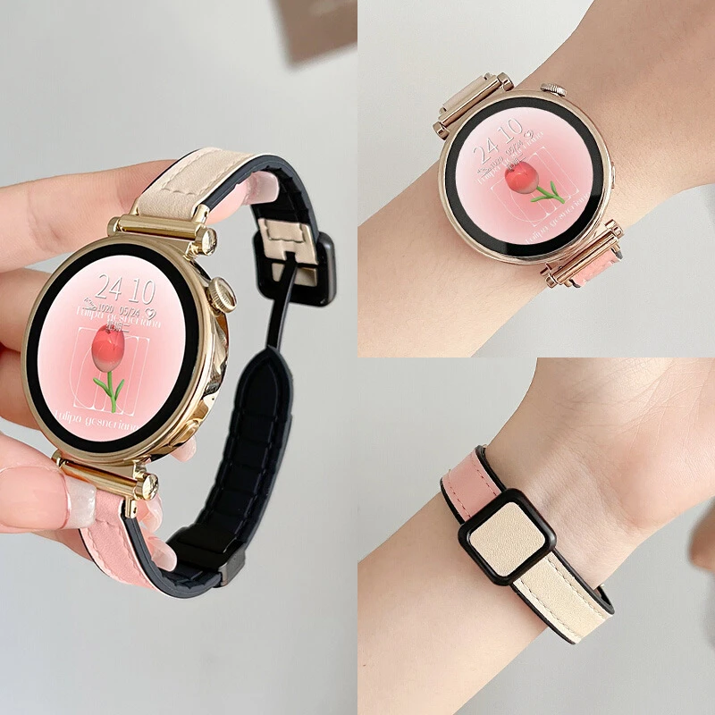 适用华为gt4表带新款夏季gt541mm女表带女款磁吸扣g32夏天watch4