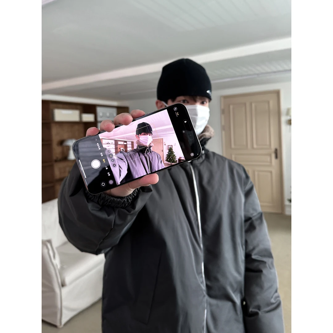 高林凡 穿上秒变韩国欧巴的一件羊羔毛立领棉服外套男时髦慵懒感