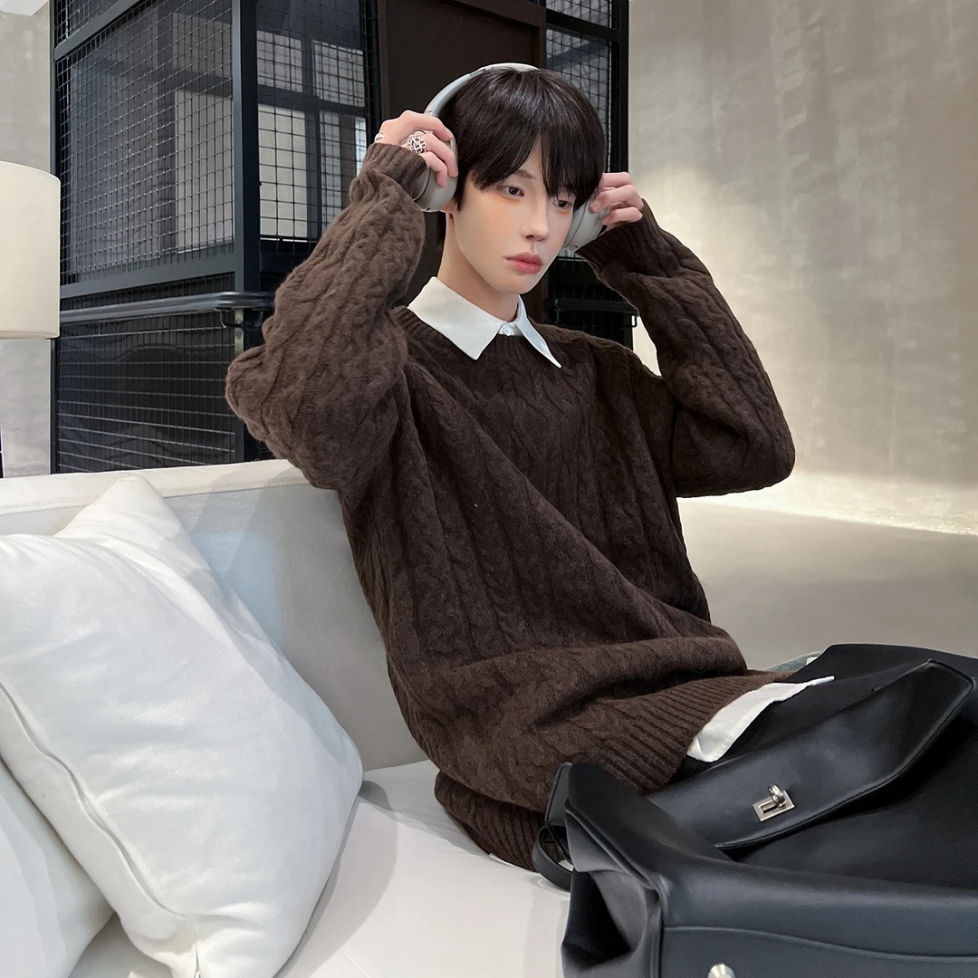 高林凡 感受品质的魅力/经典纯色气质休闲百搭针织衫日常圆领毛衣