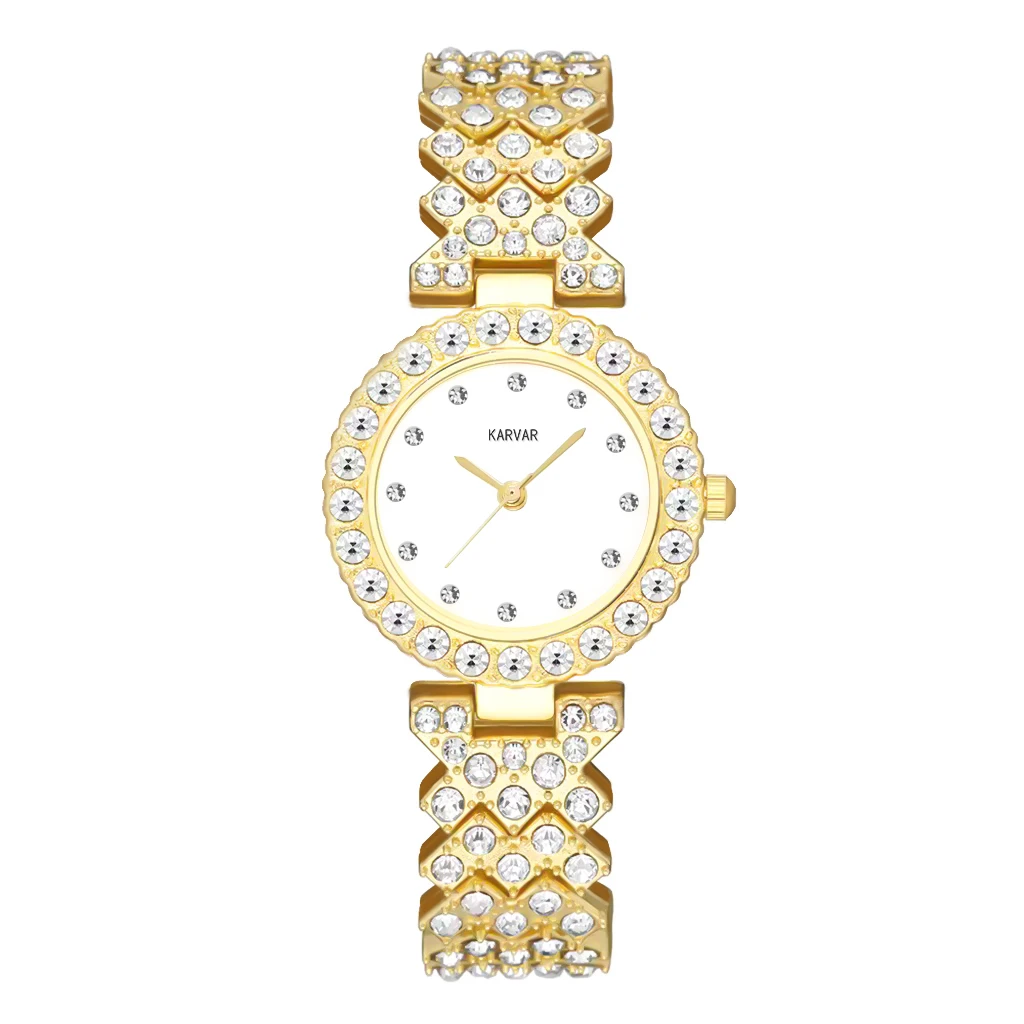 热卖时尚镶钻数字手链女士手表