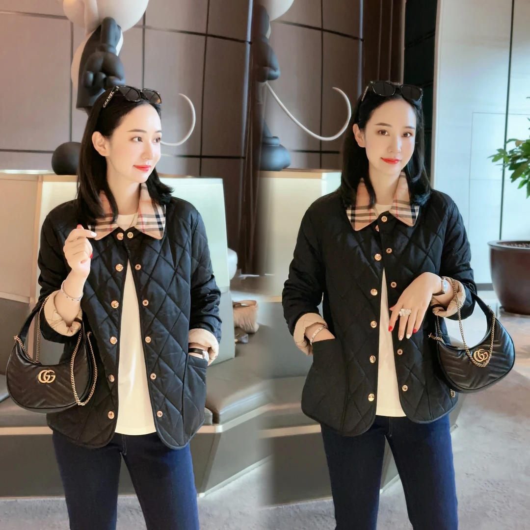 JDND轩羽品牌秋冬菱格棉服外套XY23100