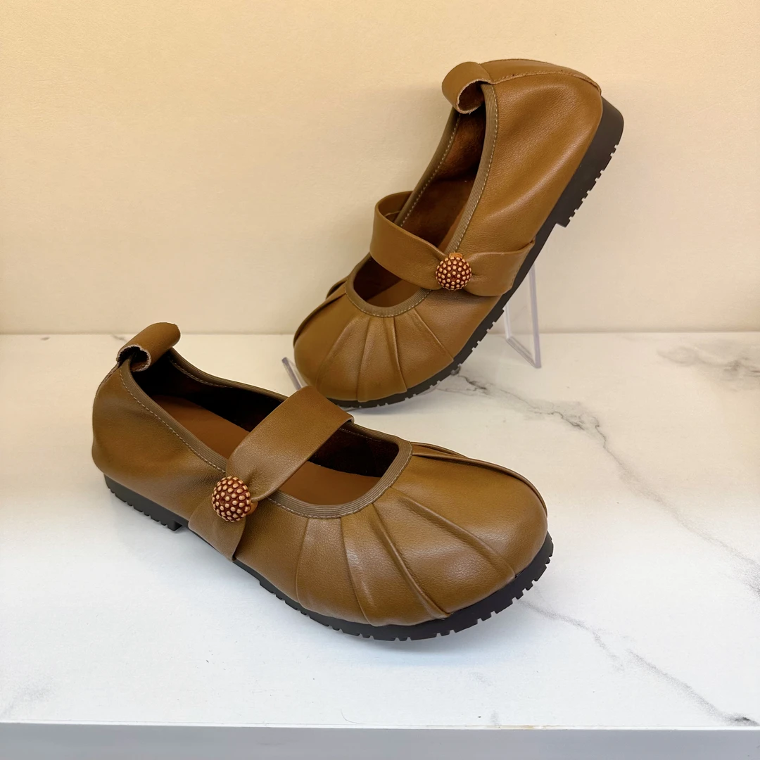 1204秋季新款舒适妈妈鞋平跟圆头防滑中老年软底休闲浅口妈妈鞋